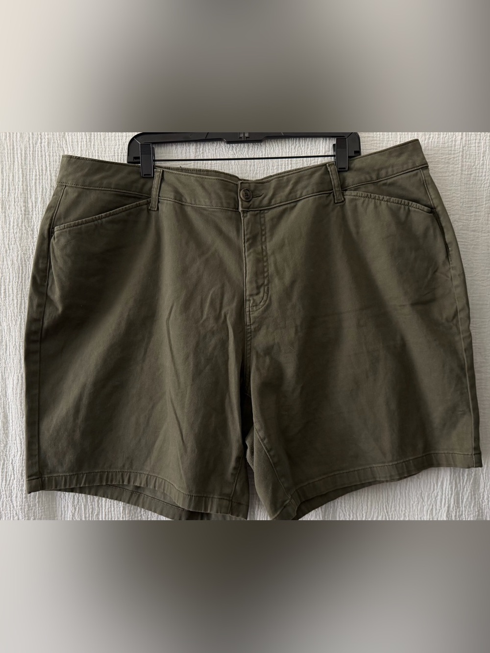 St. John's Bay Olive Flat Front Women's Shorts